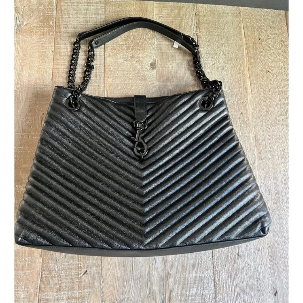 Rebecca Minkoff Black Quilted Tote - Picture 6 of 10